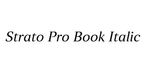 Strato Pro Book Italic Font