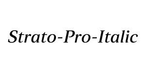 Strato-Pro-Italic Font