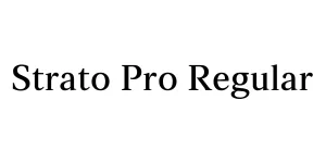 Strato Pro Regular Font