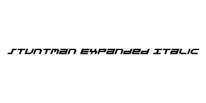 Stuntman Expanded Italic Font