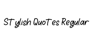 Stylish Quotes Regular Font