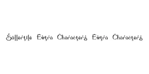 Summertime Extra Characters Extra Characters Font