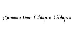 Summertime Oblique Oblique Font