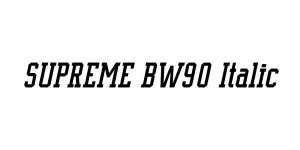 SUPREME BW90 Italic Font