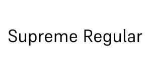 Supreme Regular Font