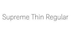 Supreme Thin Regular Font