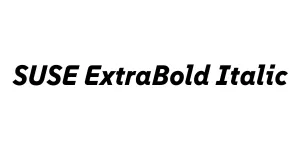 SUSE ExtraBold Italic Font