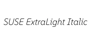 SUSE ExtraLight Italic Font