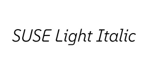 SUSE Light Italic Font