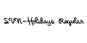 SVN-Holidays Regular Font