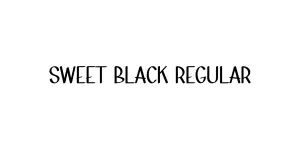 Sweet Black Regular Font