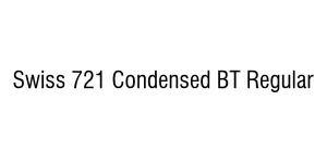 Swiss 721 Condensed BT Regular Font