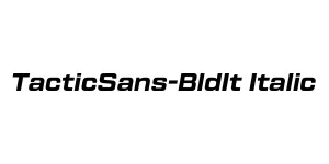TacticSans-BldIt Italic Font