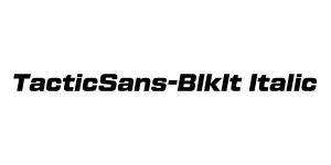 TacticSans-BlkIt Italic Font
