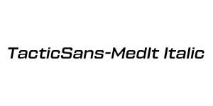 TacticSans-MedIt Italic Font