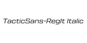 TacticSans-RegIt Italic Font