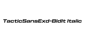 TacticSansExd-BldIt Italic Font