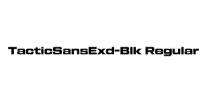 TacticSansExd-Blk Regular Font
