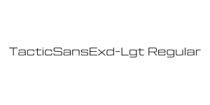 TacticSansExd-Lgt Regular Font