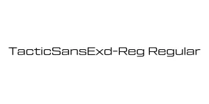 TacticSansExd-Reg Regular Font