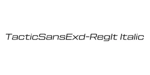 TacticSansExd-RegIt Italic Font