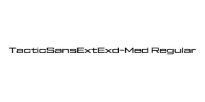 TacticSansExtExd-Med Regular Font