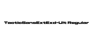 TacticSansExtExd-Ult Regular Font