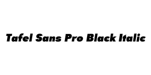 Tafel Sans Pro Black Italic Font
