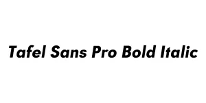 Tafel Sans Pro Bold Italic Font