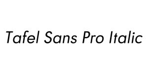 Tafel Sans Pro Italic Font