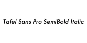 Tafel Sans Pro SemiBold Italic Font