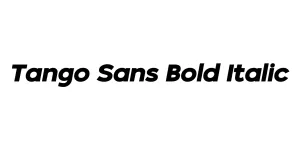 Tango Sans Bold Italic Font
