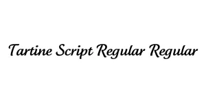 Tartine Script Regular Regular Font