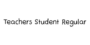 Teachers Student Regular Font