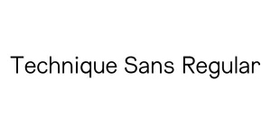 Technique Sans Regular Font
