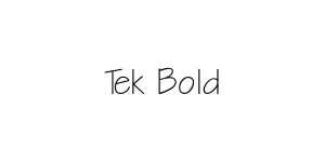 Tek Bold Font