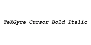 TeXGyre Cursor Bold Italic Font