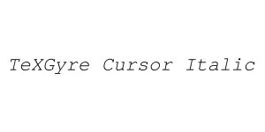 TeXGyre Cursor Italic Font