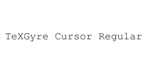 TeXGyre Cursor Regular Font
