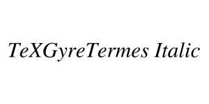 TeXGyreTermes Italic Font