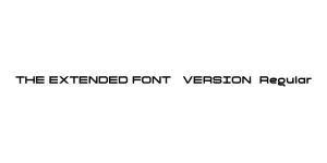 THE EXTENDED FONT ( VERSION) Regular Font