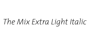 The Mix Extra Light Italic Font