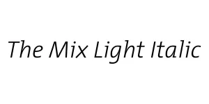 The Mix Light Italic Font