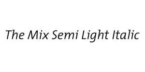 The Mix Semi Light Italic Font