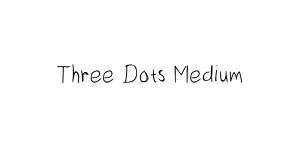 Three Dots Medium Font