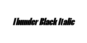 Thunder Black Italic Font