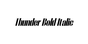 Thunder Bold Italic Font