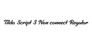 Tilda Script S Non connect Regular Font
