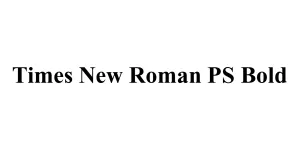 Times New Roman PS Bold Font