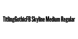TitlingGothicFB Skyline Medium Regular Font